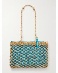 Jil Sander - Tangle Net Satin And Cotton Cord Shoulder Bag - Lyst