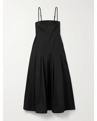 Kallmeyer - Maeve Pleated Cotton-Blend Twill Midi Dress - Lyst