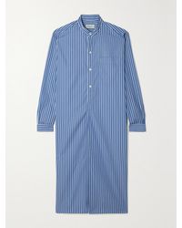 Charvet - Elysee Oversized Striped Cotton-Poplin Nightdress - Lyst