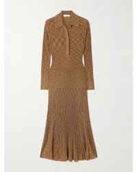 Zimmermann - Mouline Midikleid Aus Strick Mit Falten - Lyst