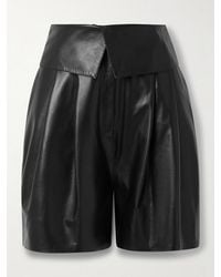 Salon 1884 - Net Sustain Marca Layered Leather Shorts - Lyst
