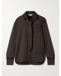 Acne Studios - Tie-Detailed Wool-Twill Shirt - Lyst