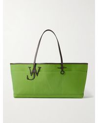 JW Anderson - Anchor Leather-Trimmed Canvas Tote - Lyst