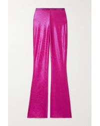 Oséree Exklusiv bei Mytheresa Damen Bekleidung Hosen und Chinos Ausgestellte und Palazzo Hosen Hose Lumière mit Federn in Pink 