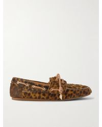 Ancient Greek Sandals - Pliaria Bootsschuhe Aus Kalbshaar Mit Leopardenprint Und Lederbesätzen - Lyst