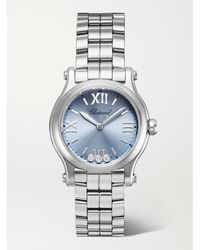 Chopard - Happy Sport 30Mm Stainless Steel And Diamond Watch - Lyst