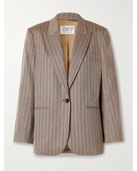 Twp - Girl Boy Girl Oversized Herringbone Wool-Blend Blazer - Lyst