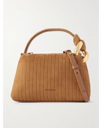 JW Anderson - Jwa Corner Kleine Schultertasche Aus Geripptem Nubukleder Mit Verzierung - Lyst