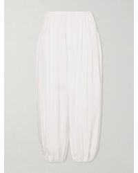 LIBEROWE - Arden Pleated Cotton-Poplin Tapered Shorts - Lyst