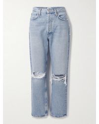 Agolde - '90S Distressed Mid-Rise Straight-Leg Jeans - Lyst