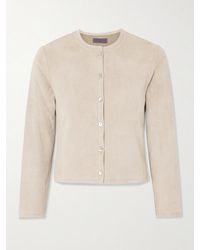 Stouls - Astrid Verkürzter Cardigan Aus Veloursleder - Lyst