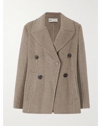 Tory Burch - Asymmetric Wool-Blend Twill Jacket - Lyst