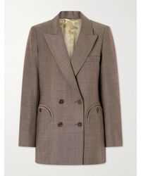 Blazé Milano - Aile Everyday Double-Breasted Wool And Mohair-Blend Blazer - Lyst