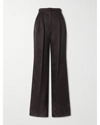 Gabriela Hearst - Vargas Belted Silk Straight-Leg Pants - Lyst