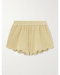 Marysia Swim - Bellini Scalloped Cotton-Blend Terry Shorts - Lyst