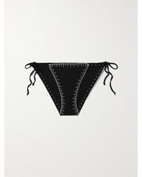 Marysia Swim - Sole Bikini-Höschen Aus Seersucker Mit Stickereien - Lyst