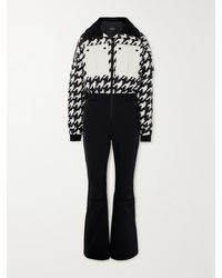 Perfect Moment - Helen Houndstooth Quilted Down Ski Suit - Lyst