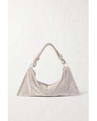 Cult Gaia Hera Mini Crystal-embellished Satin Shoulder Bag - Metallic