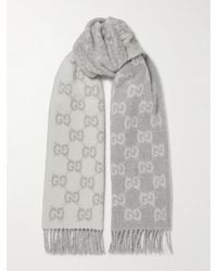 Gucci - Fringed Jacquard-Knit Scarf - Lyst