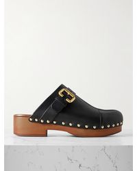 Chloé - Jeannette Embellished Leather Clogs - Lyst