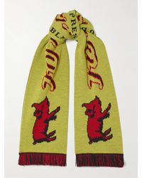 JW Anderson - Fringed Jacquard-Knit Scarf - Lyst