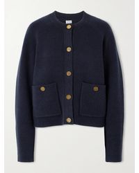 TOTEME - Ribbed Wool-Blend Cardigan - Lyst