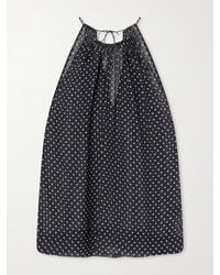 Nili Lotan - Nikki Halterneck Polka-Dot Silk Tank - Lyst