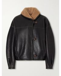 Isabel Marant - Charina Shearling-Trimmed Leather Jacket - Lyst