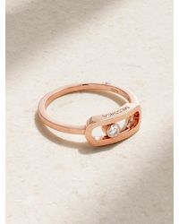 Messika - Move Uno 18-Karat Rose Diamond Ring - Lyst