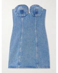 Magda Butrym - Denim Bustier Mini Dress - Lyst
