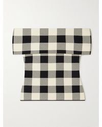Posse - Pippa Off-The-Shoulder Checked Jacquard-Knit Top - Lyst
