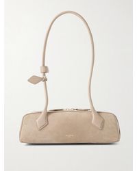 Alaïa - Sac Porté Épaule En Daim À Finitions En Cuir Le Teckel Small - Lyst