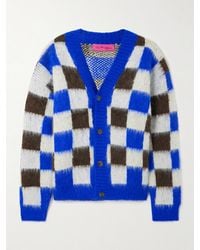 The Elder Statesman - Thistle Cardigan Aus Einer Alpakawollmischung Mit Gingham-Karo - Lyst