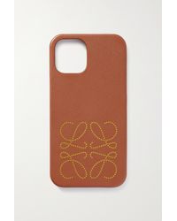 Loewe Printed Leather Iphone 12 Pro Phone Case - Brown