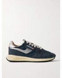 Autry - Reelwind Low Sneakers Aus Veloursleder Und Shell Mit Besätzen Aus Metallic-Leder - Lyst