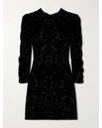Gucci - Devoré-Velvet Mini Dress - Lyst