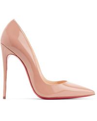 Christian Louboutin So Kate 120 Patent-leather Pumps - Natural