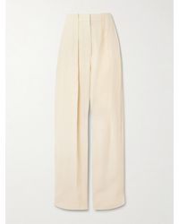 Stella McCartney - Balloon Hose Mit Weitem Bein Aus Popeline Mit Falten - Lyst
