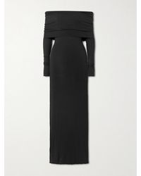 Skims - Sheer Modal-Blend Off Shoulder Long Dress - Lyst