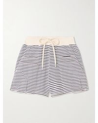 R13 - Striped Cotton-Jersey Shorts - Lyst