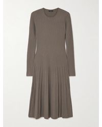 JOSEPH - Ribbed Merino Wool Midi Dress - Lyst