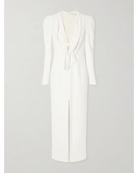 Alessandra Rich - Bow-Detail Cady Midi Dress - Lyst