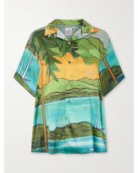 Donde Esteban - Magdalena Printed Silk-Blend Satin Shirt - Lyst