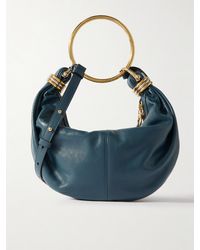 Chloé - Bracelet Embellished Textured-Leather Shoulder Bag - Lyst