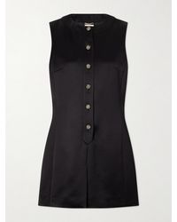 Saint Laurent - Crystal-Embellished Crepe Mini Dress - Lyst