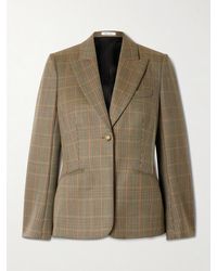 McQueen - Prince Of Wales Checked Wool Blazer - Lyst