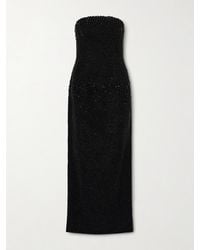 Clio Peppiatt - Tina Strapless Embellished Crepe Gown - Lyst