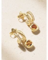David Yurman - Dy Mercer 18-Karat, Diamond And Citrine Earrings - Lyst