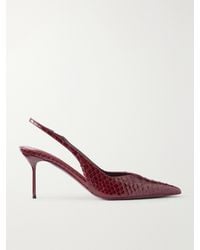 Paris Texas - Lidia 70 Snake-Effect Leather Slingback Pumps - Lyst