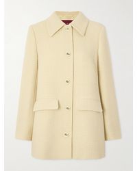 Gucci - Double G Wool-Blend Tweed Coat - Lyst